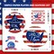 100Pcs Patriotic Paper Plates and Napkins Set - Includes 10 * 12inch Oval Dinner Plates,9inch Dessert Plate and Napkins, for Memorial Day 4th of July Party Supplies